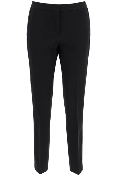 Burberry Hanover Wool Trousers In Black