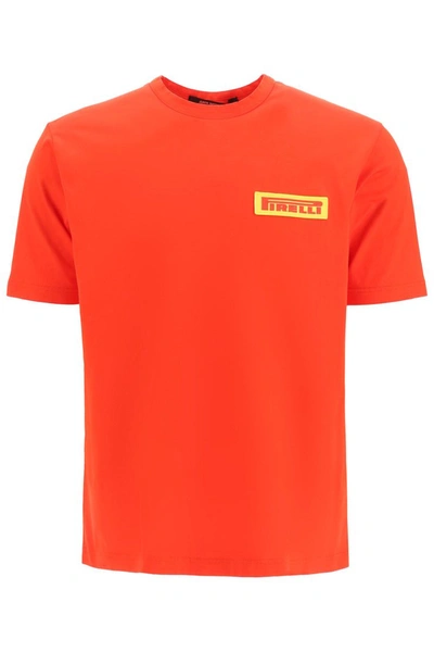 Junya Watanabe Pirelli Logo-appliquéd Cotton-jersey T-shirt In Red