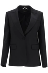 Weekend Max Mara Rieti Wool Gabardine Blazer In Nero