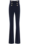 BALMAIN BALMAIN HIGH WAISTED trousers WITH EMBOSSED BUTTONS