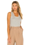 Free People Scoop Neck Tank In Heather Grey