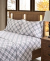 Sleep Philosophy True North Cotton Flannel 4-piece Queen Sheet Set In Red Plaid