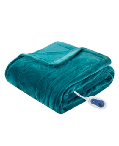 Beautyrest Plush Electric Throw, 60" X 70" In Teal