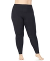 Cuddl Duds Softwear With Stretch High-waisted Maternity Layering Leggings In Black