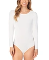 Cuddl Duds Softwear With Stretch Long Sleeve Bodysuit, Created For Macy's In Ivory