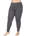 Cuddl Duds Plus Size Softwear High-waist Leggings In Tonal Buffalo
