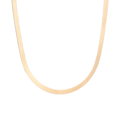 Aurate Gold Herringbone Chain Necklace In Gold/ White