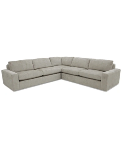 Furniture Closeout! Danyella 3-pc. Fabric "l" Sectional, Created For Macy's In Smoke Grey