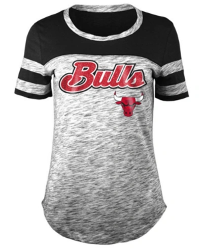 5th & Ocean Women's Chicago Bulls Space Dye T-shirt In Black