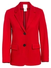 Rosetta Getty Women's Cropped Sleeve Blazer In Rouge