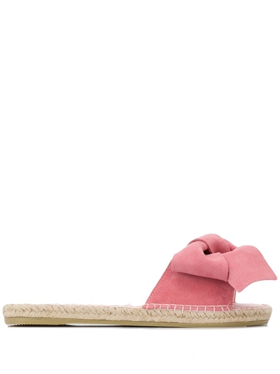 Manebi Hamptons Bow-front Slides In Pink