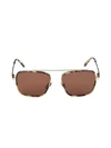 Calvin Klein Women's 55mm Square Sunglasses In Khaki Tortoise