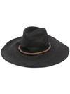 BRUNELLO CUCINELLI MONILI-TRIM WIDE-BRIM FEDORA