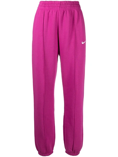 Nike Embroidered Logo Track Trousers In Purple