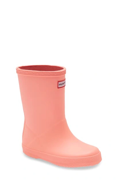 Hunter Kids' First Classic Waterproof Rain Boot In California Sea Shelly