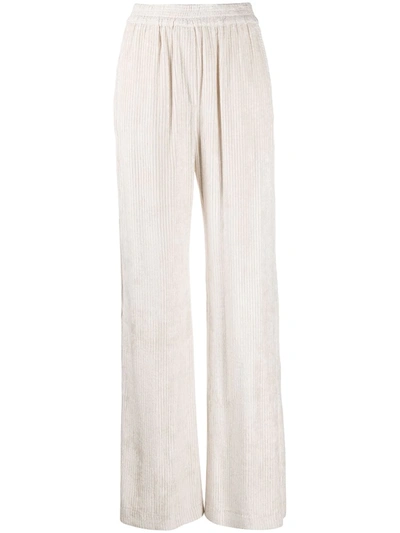 Nude Long Corduroy Trousers In Neutrals