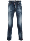 DSQUARED2 LOGO-PRINT CROPPED JEANS