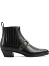 GUCCI BUCKLE STRAP ANKLE BOOTS