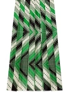 GUCCI CHEVRON-PRINT SILK SKIRT