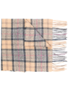 BARBOUR CHECK-PRINT FRINGED-EDGE SCARF