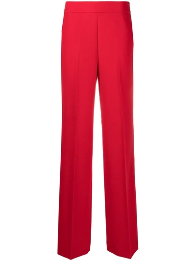 Blumarine Wide-leg Trousers In Red