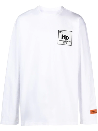 Heron Preston Element Logo-patch Sweatshirt In White
