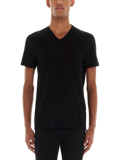 Tom Ford Lyocell And Cotton Regular Fit T-shirt Clothing In Black
