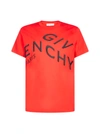 GIVENCHY REFRACTED LOGO COTTON T-SHIRT,BM70YC 3002606