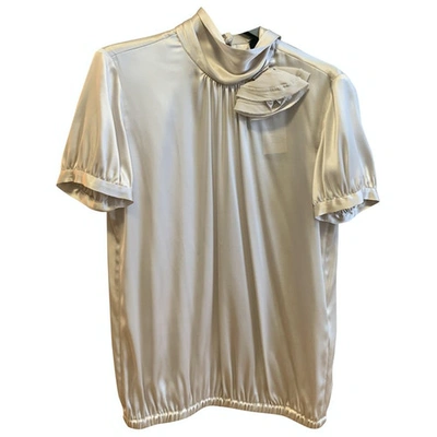 Pre-owned Mauro Grifoni Silk Blouse In Beige