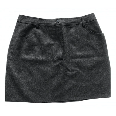 Pre-owned Alberta Ferretti Wool Mini Skirt In Grey