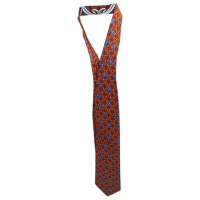 Pre-owned Escada Silk Tie In Multicolour