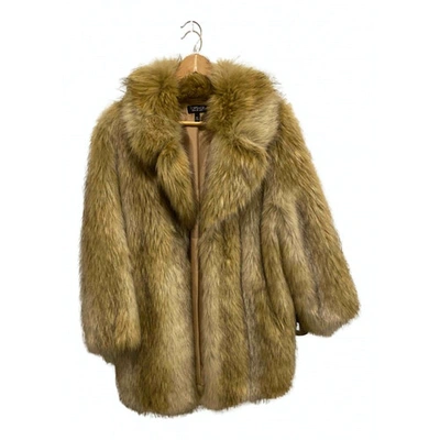 Pre-owned Topshop Tophop  Brown Faux Fur Coat