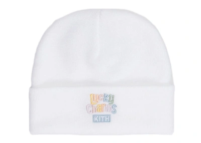 Pre-owned Kith  For Lucky Charms Logo Beanie White