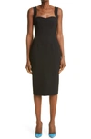 VICTORIA BECKHAM BODY-CON CREPE COCKTAIL DRESS,1420WDR002153A