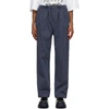 BALENCIAGA NAVY GABARDINE PYJAMA TROUSERS