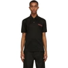 ALEXANDER MCQUEEN BLACK LOGO APPLIQUÉ POLO