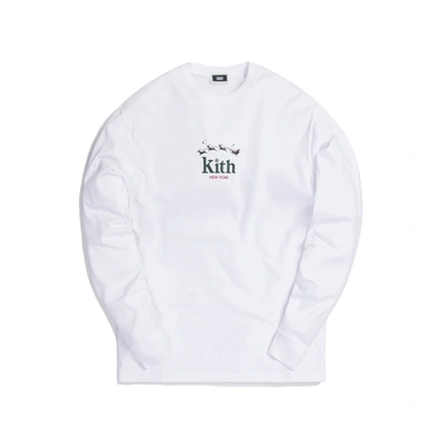 Pre-owned Kith Sleigh Serif L/s Tee White