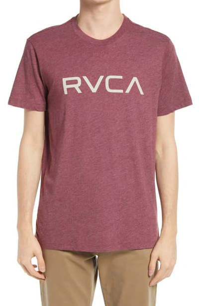 Rvca Logo T-shirt In Red/ White