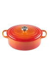 LE CREUSET SIGNATURE 2.75-QUART OVAL ENAMEL CAST IRON DUTCH OVEN,LS2502-232SS