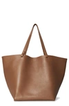 The Row Extra Large Park Leather Tote In Mink