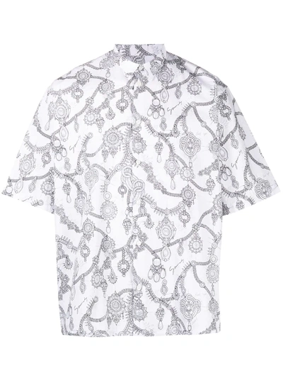 Givenchy Chain Print Shirt In White
