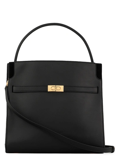 Tory Burch Leather Tote Bag In Black / Black