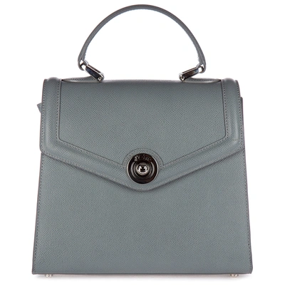 D'este Women's Leather Handbag Shopping Bag Purse Monaco In Grey