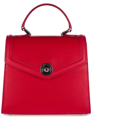 D'este Women's Leather Handbag Shopping Bag Purse Monaco In Red