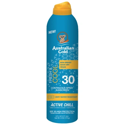 Australian Gold Spf 30 Cont Spray Active Chill 177 ml In White