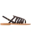 Kjacques K.jacques Homere Flat Sandals Shoes In Brown