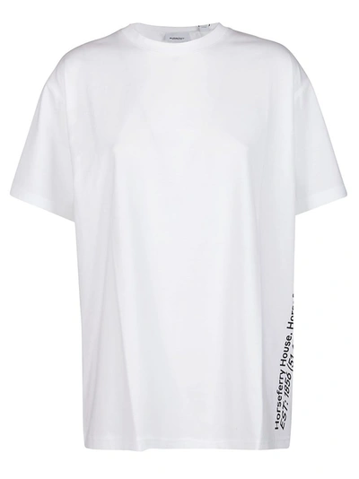 Burberry Carrick T-shirt With Coordinates Print In White