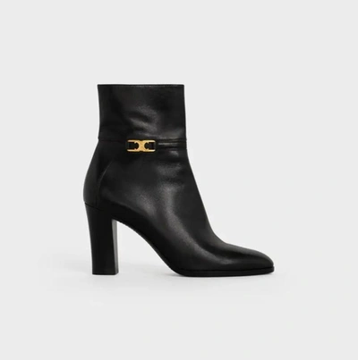 Celine Céline Women's Black Leather Ankle Boots