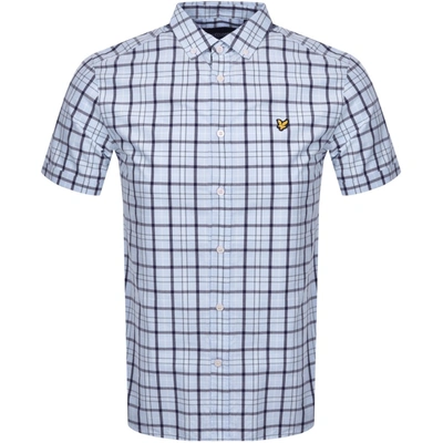 Lyle & Scott Lyle And Scott Short Sleeved Checked Shirt Blue