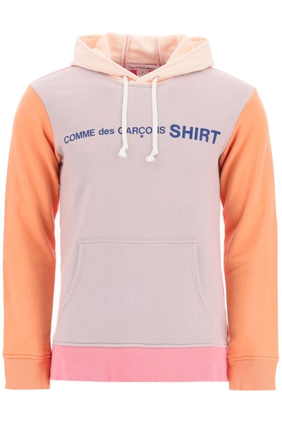 Comme Des Garçons Comme Des Garcons Shirt Logo Sweatshirt With Hood In Pink